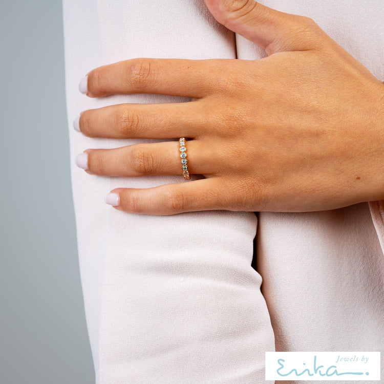 Semi Eternity Bezel Diamond RIng-RNB Jewellery