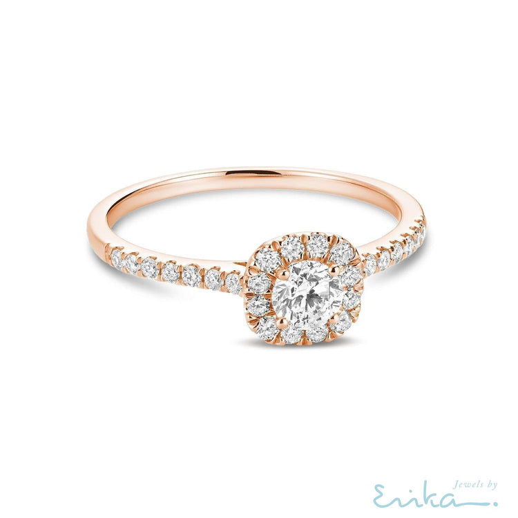 Cushion Diamond Halo Ring-RNB Jewellery