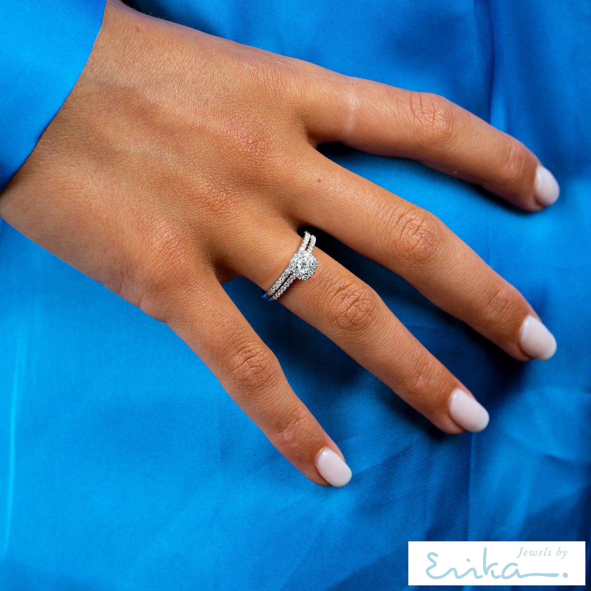 Cushion Diamond Halo Ring-RNB Jewellery