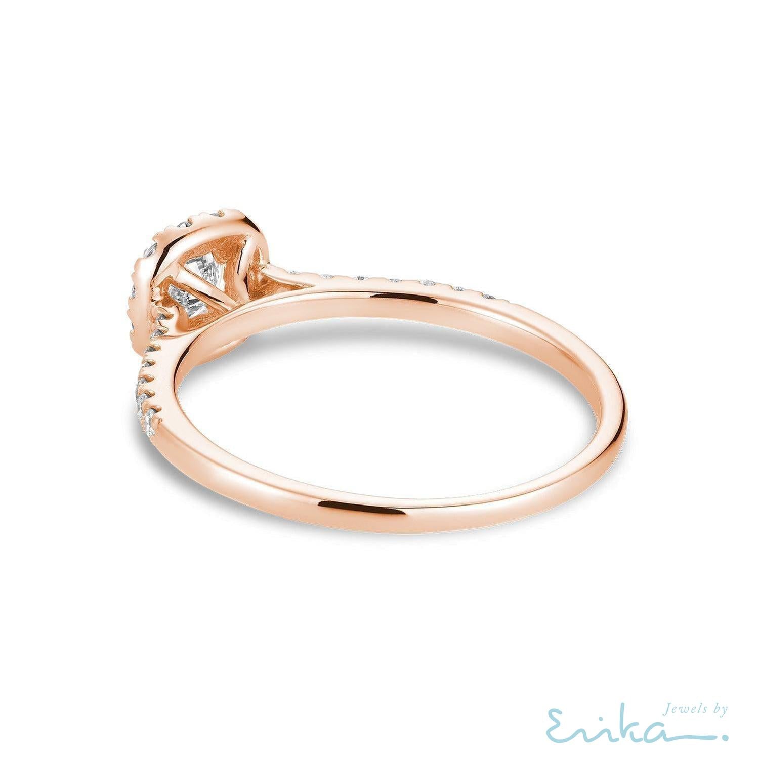 Cushion Diamond Halo Ring-RNB Jewellery