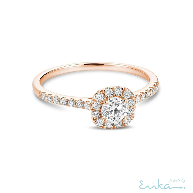 Cushion Diamond Halo Ring-RNB Jewellery