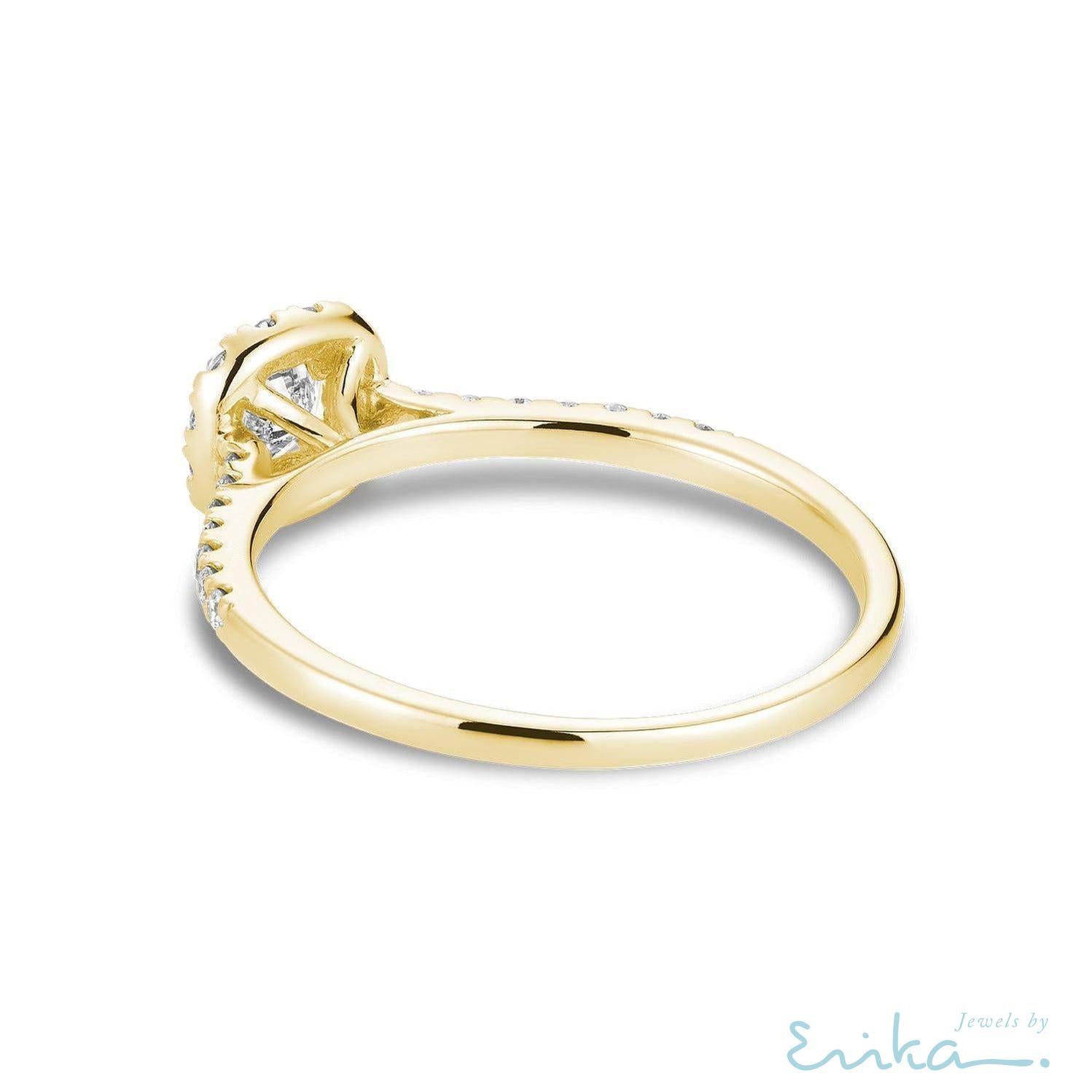 Cushion Diamond Halo Ring-RNB Jewellery