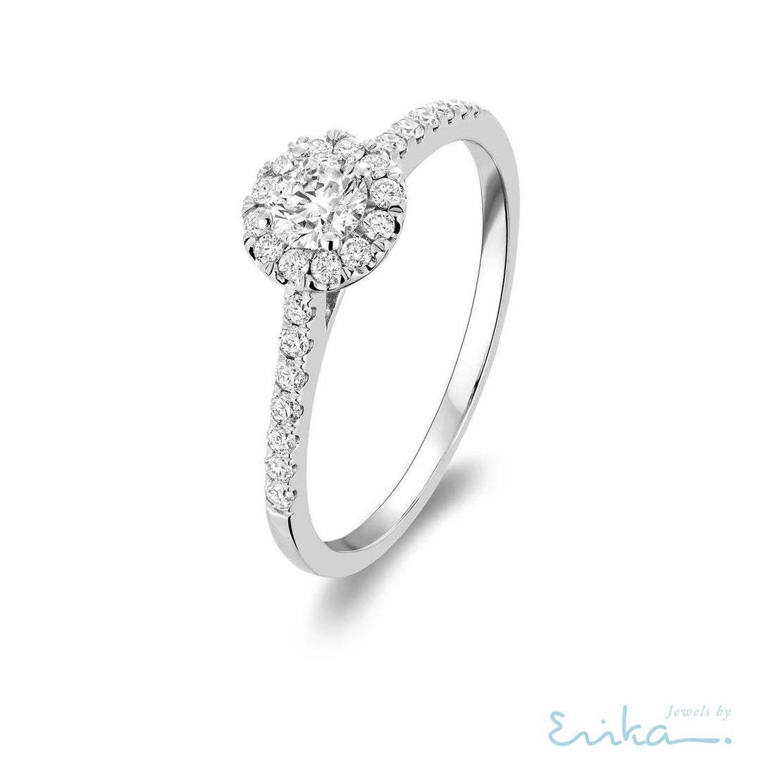 Round Diamond Halo Ring-RNB Jewellery