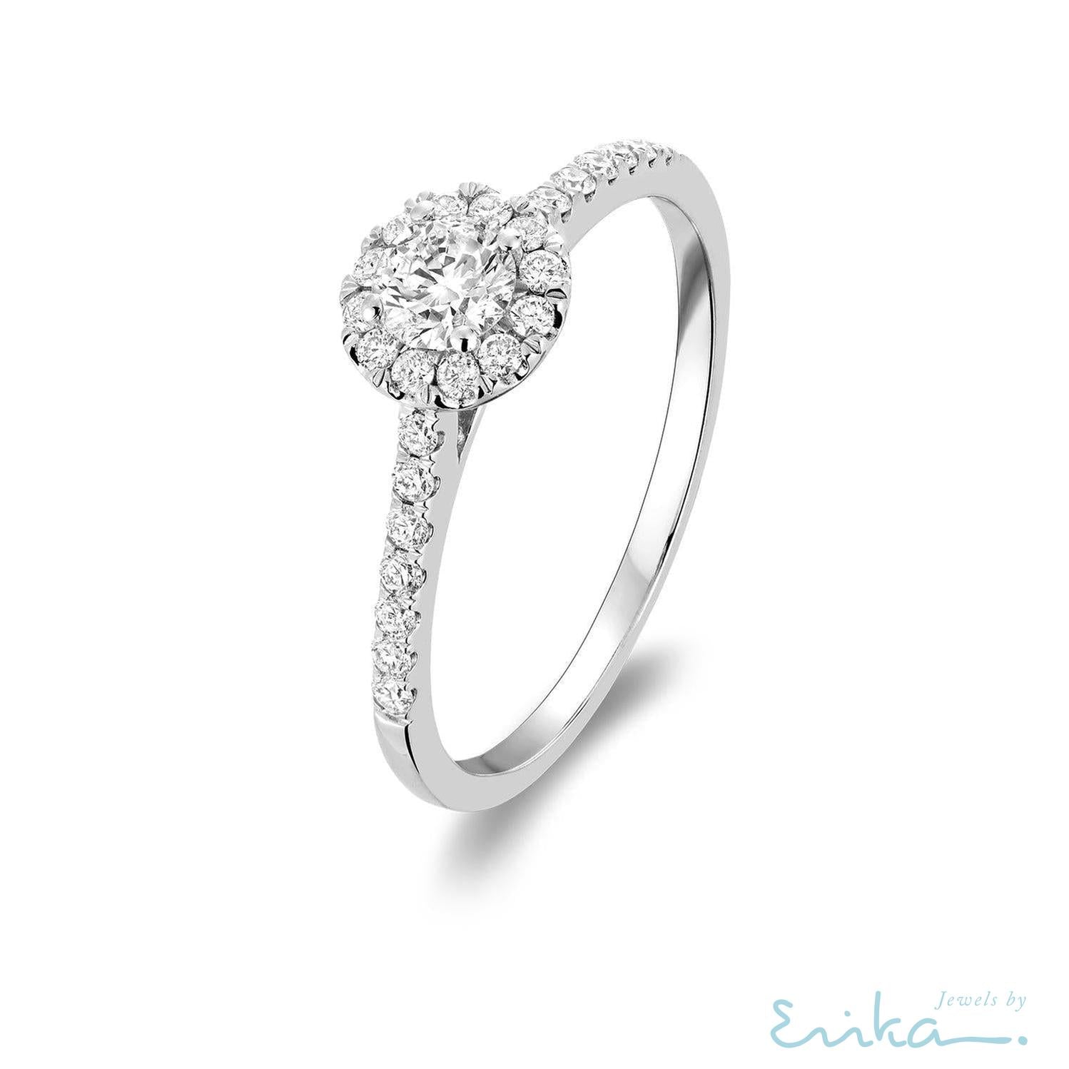 Round Diamond Halo Ring-RNB Jewellery
