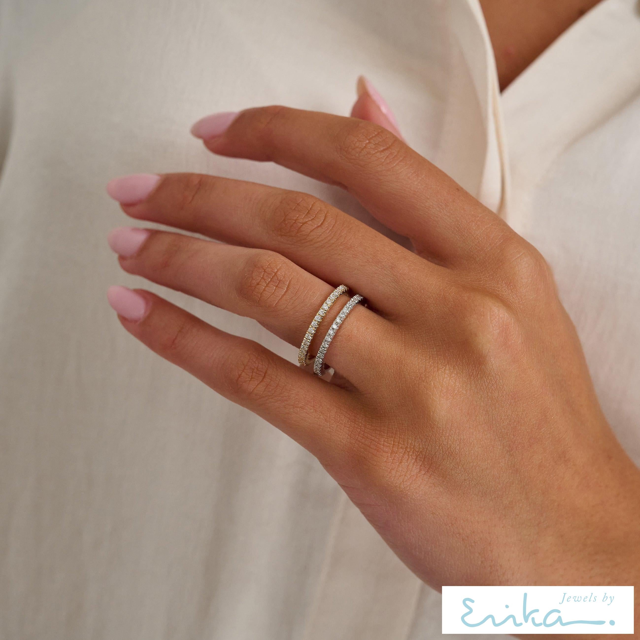 Semi Eternity Baguette and Round Diamond Ring-RNB Jewellery
