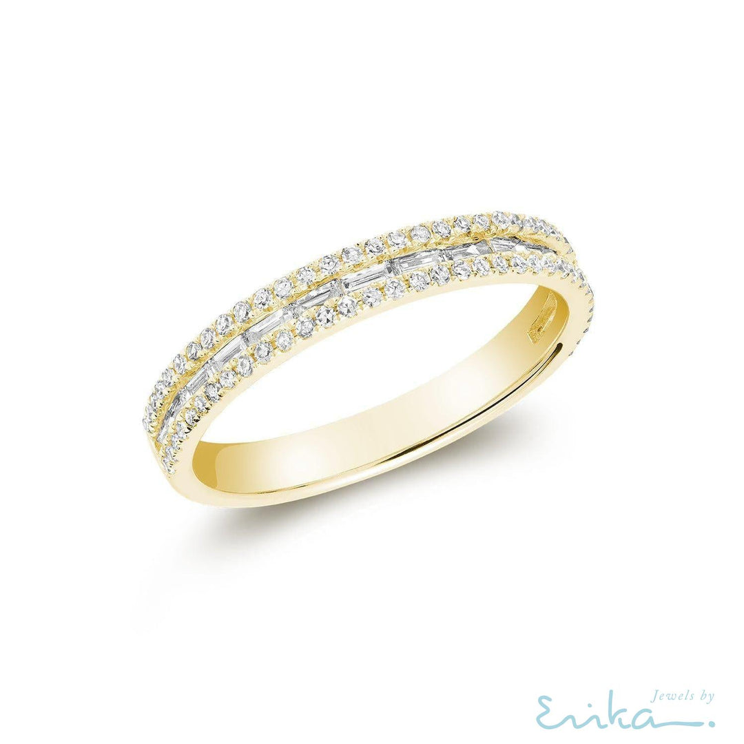 Semi Eternity Baguette & Round Diamond Ring-RNB Jewellery
