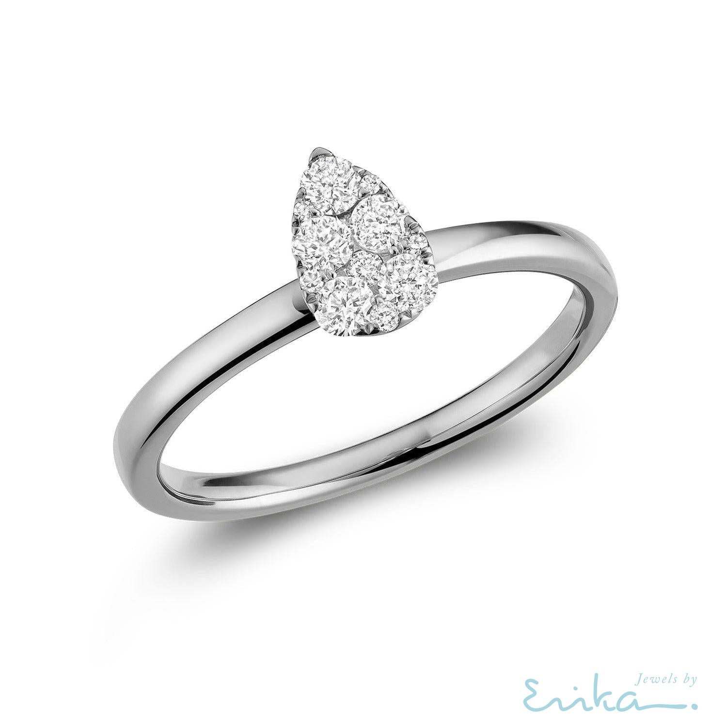 Pear Illusion Diamond Ring-RNB Jewellery