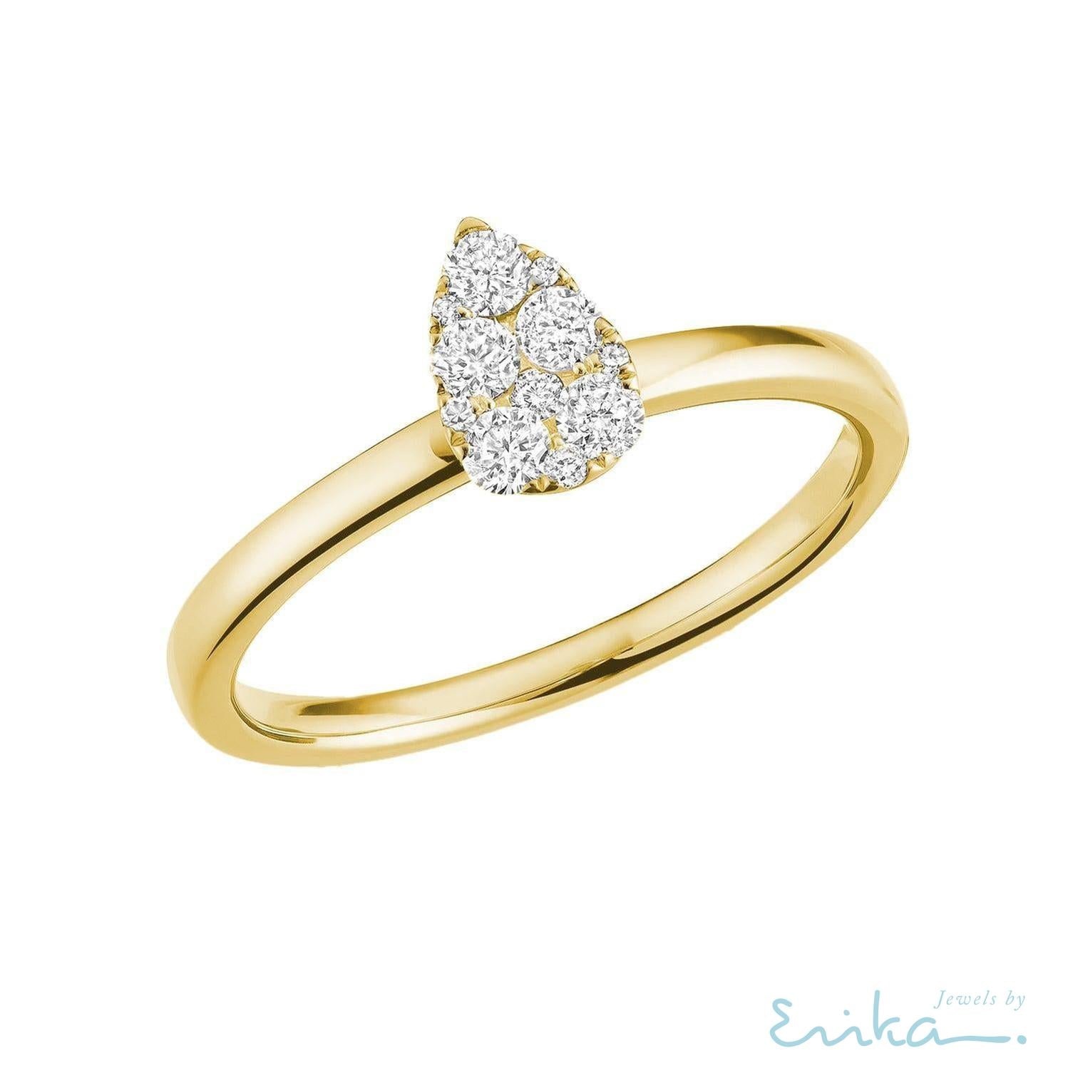 Pear Illusion Diamond Ring-RNB Jewellery