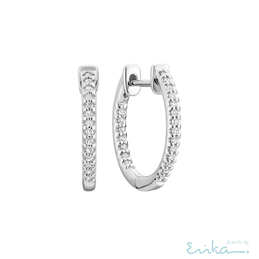 Inside Out Diamond Loop Earrings-RNB Jewellery