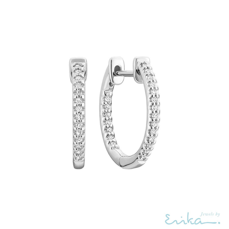 Inside Out Diamond Loop Earrings-RNB Jewellery