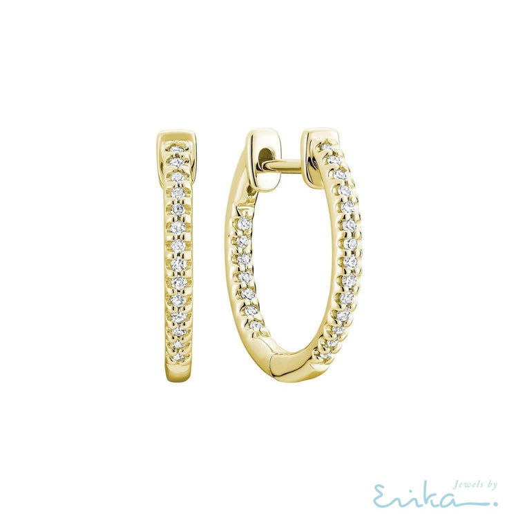 Inside Out Diamond Loop Earrings-RNB Jewellery