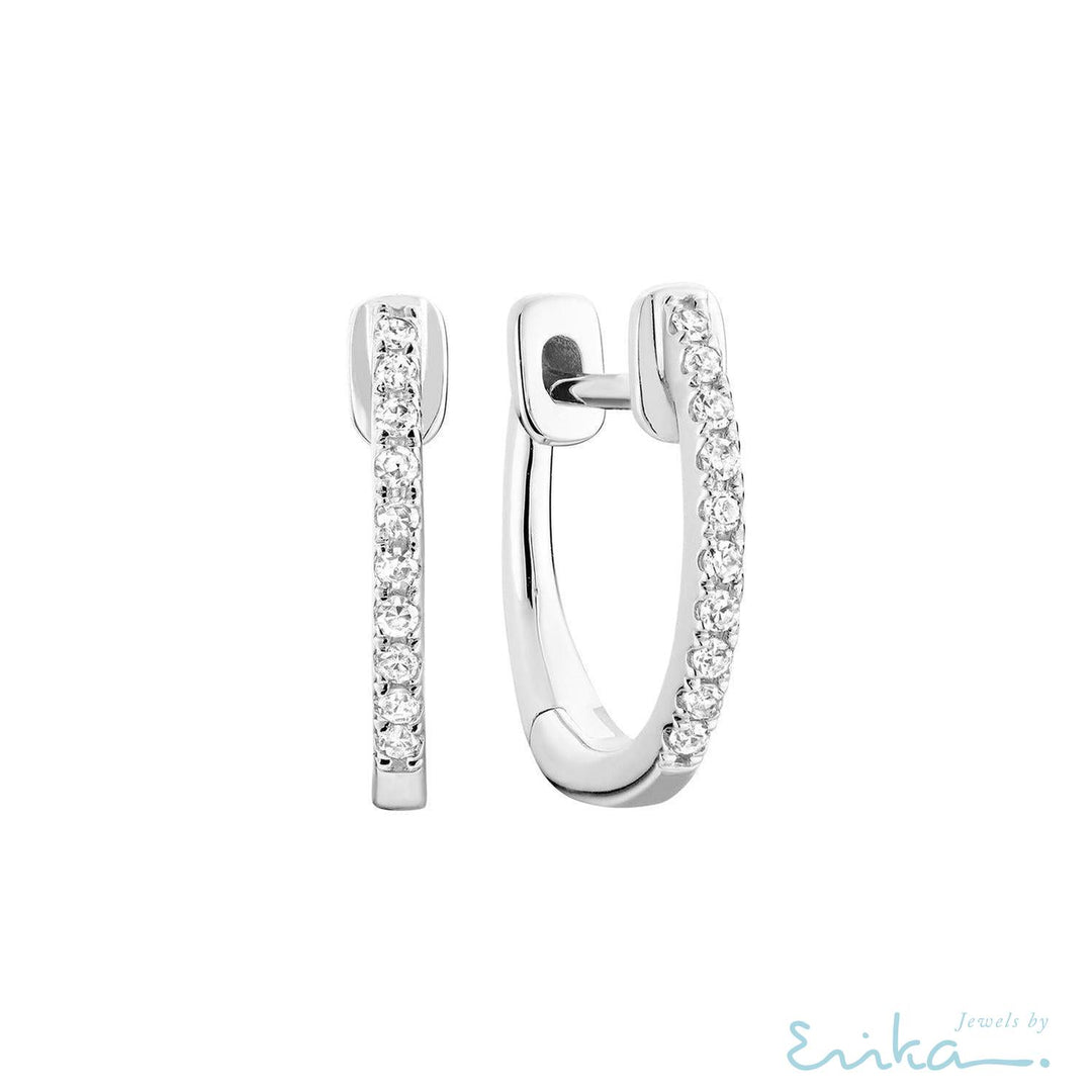 Diamond Huggie Earrings-RNB Jewellery