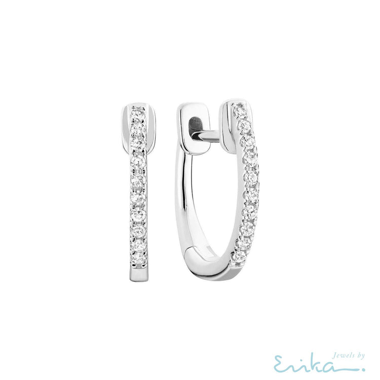 Diamond Huggie Earrings-RNB Jewellery