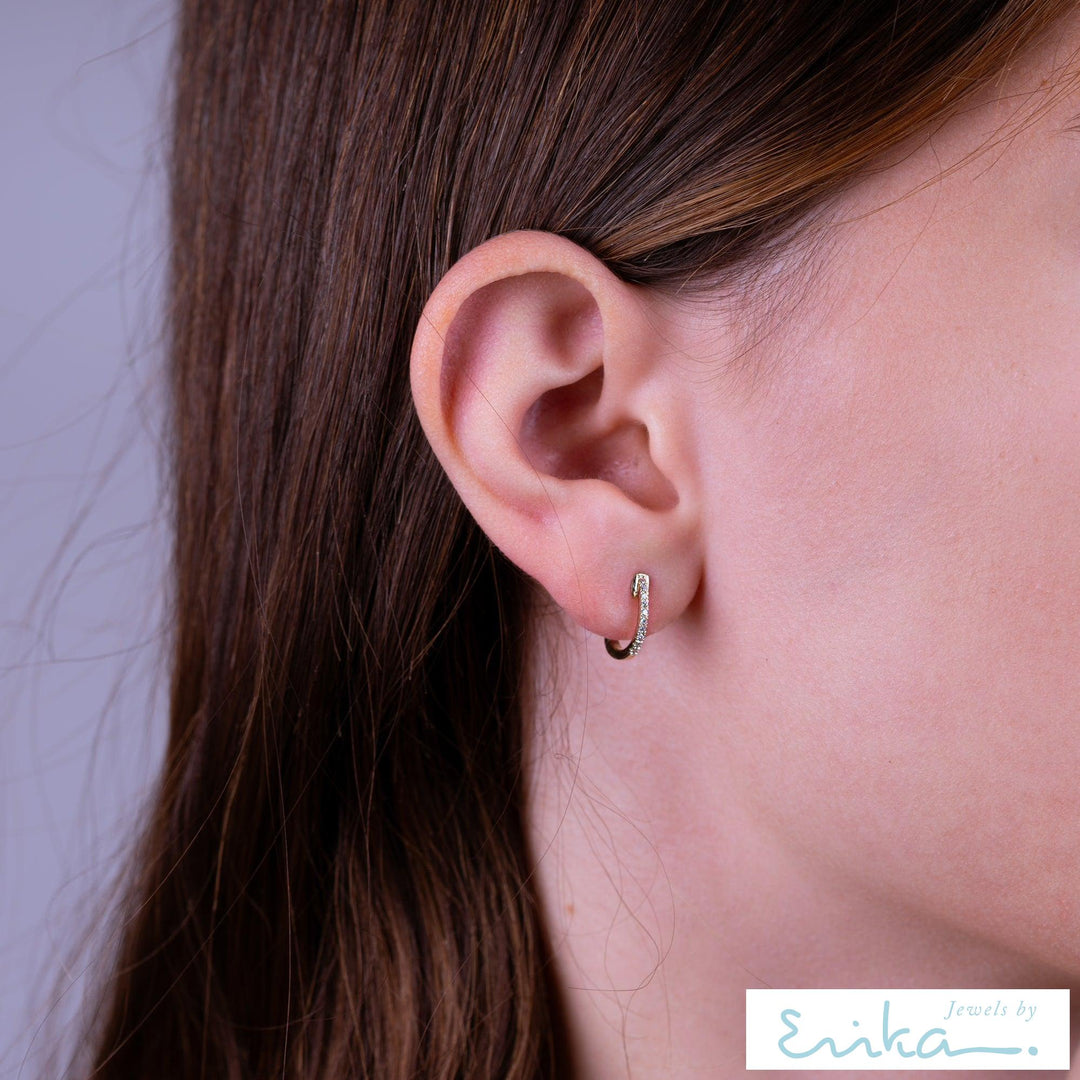 Diamond Huggie Earrings-RNB Jewellery