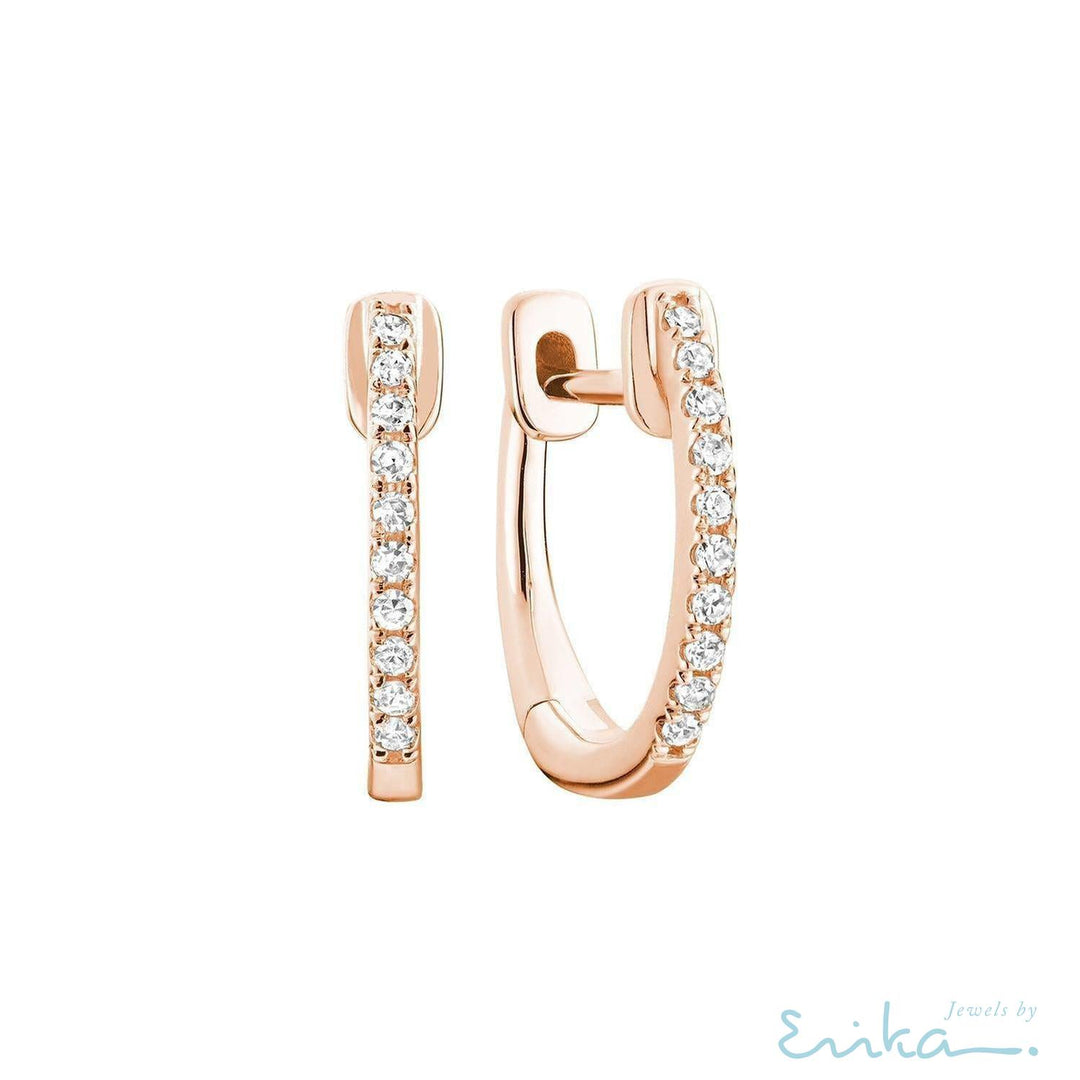 Diamond Huggie Earrings-RNB Jewellery