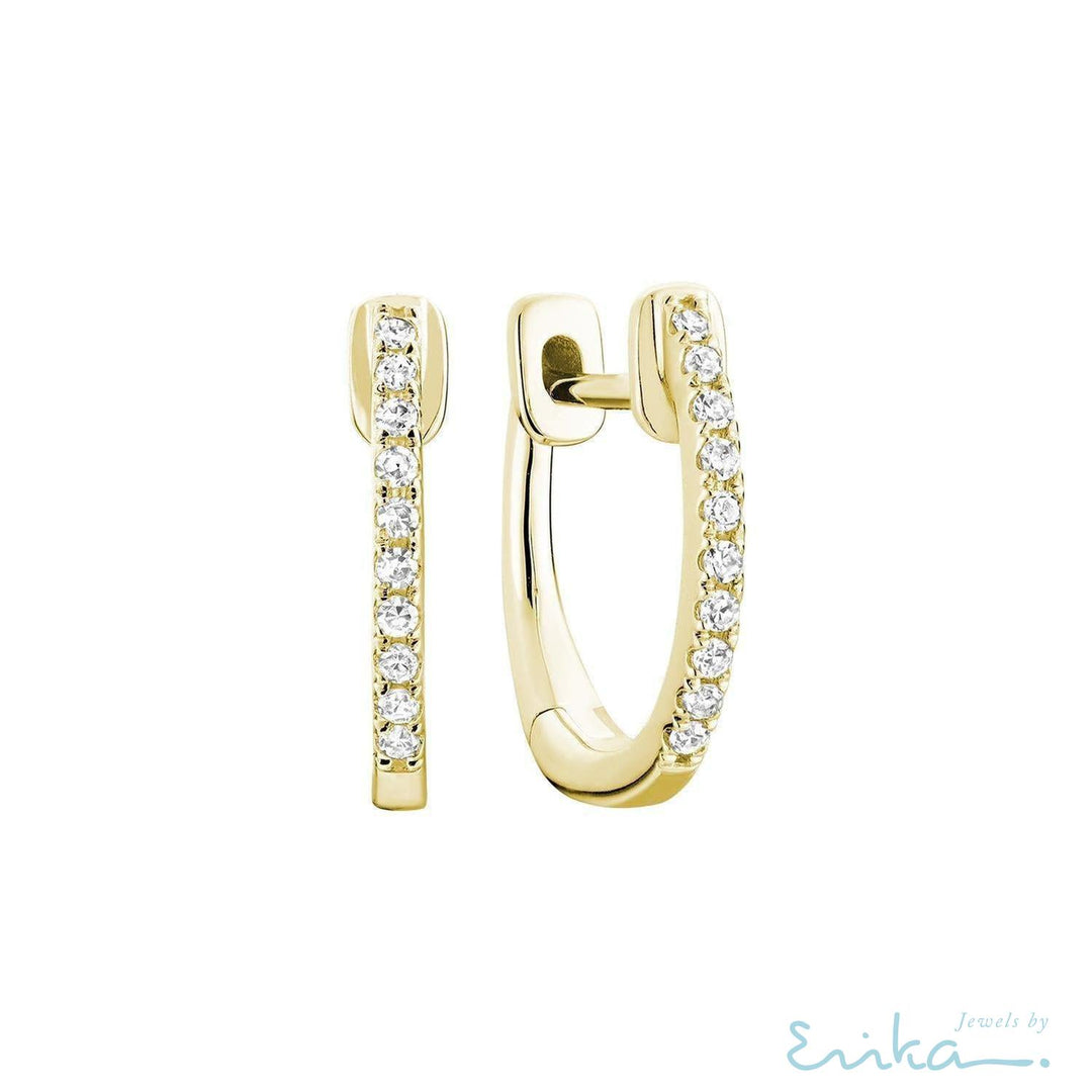 Diamond Huggie Earrings-RNB Jewellery