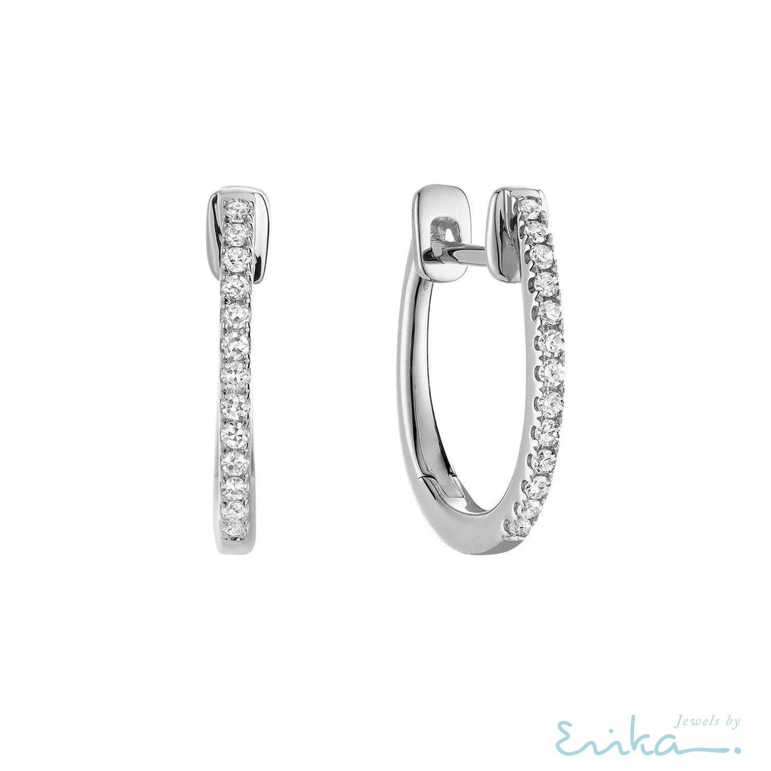 Diamond Huggie Earrings-RNB Jewellery