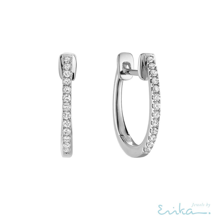 Diamond Huggie Earrings-RNB Jewellery