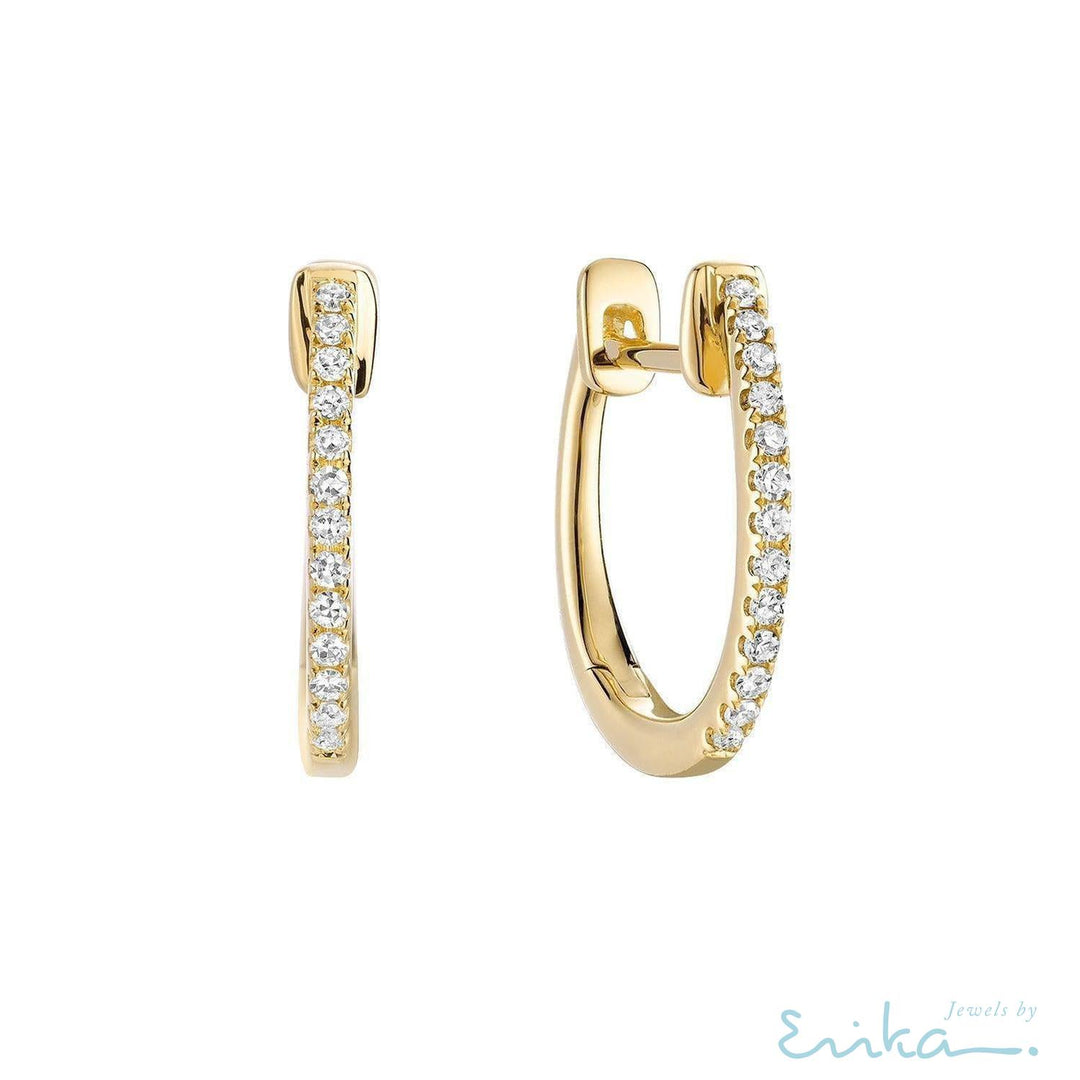 Diamond Huggie Earrings-RNB Jewellery