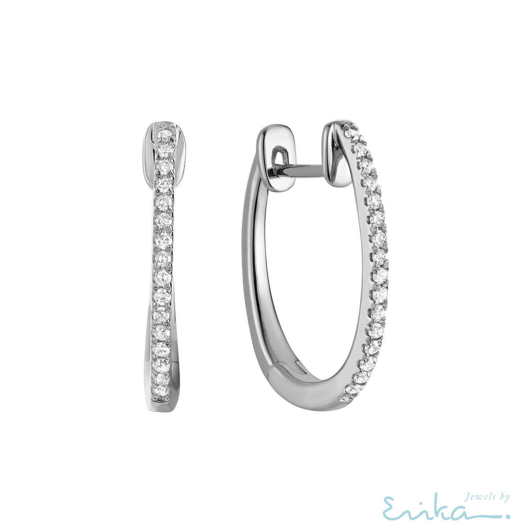 Diamond Huggie Earrings-RNB Jewellery