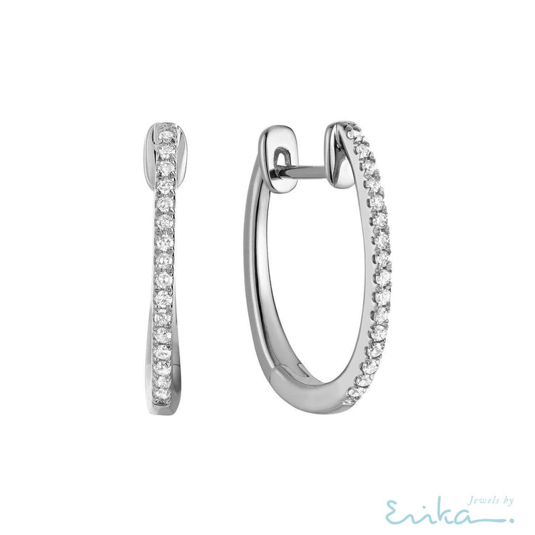 Diamond Huggie Earrings-RNB Jewellery