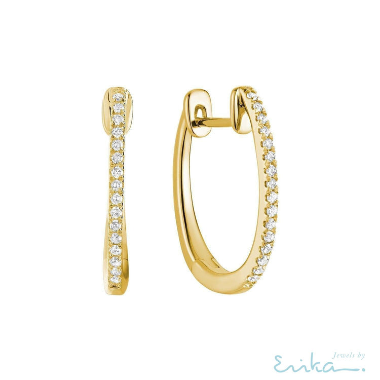 Diamond Huggie Earrings-RNB Jewellery