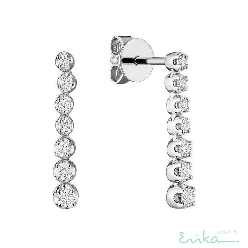 Gradient Tennis Diamond Dangle Earrings-RNB Jewellery