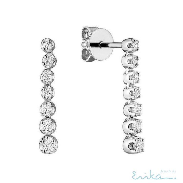 Gradient Tennis Diamond Dangle Earrings-RNB Jewellery