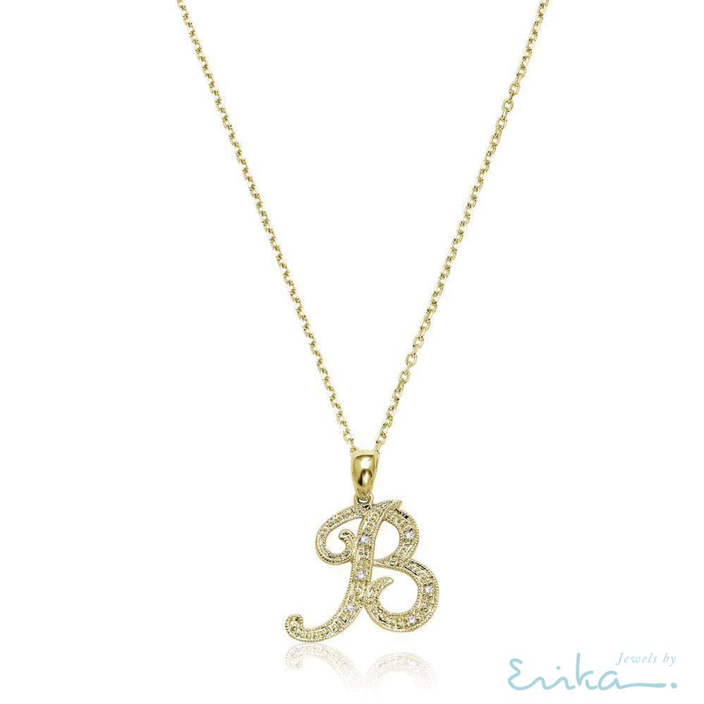 Script Diamond Initials-RNB Jewellery
