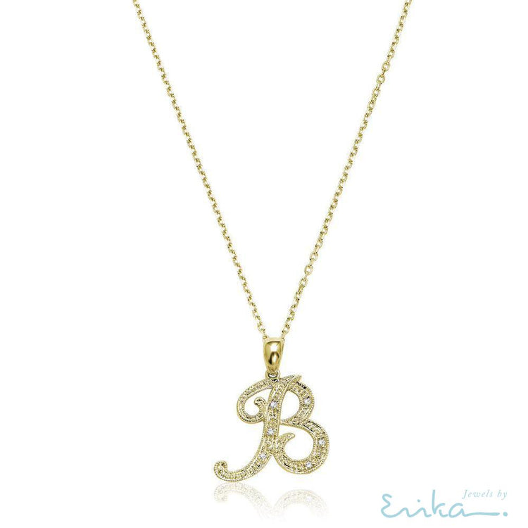 Script Diamond Initials-RNB Jewellery