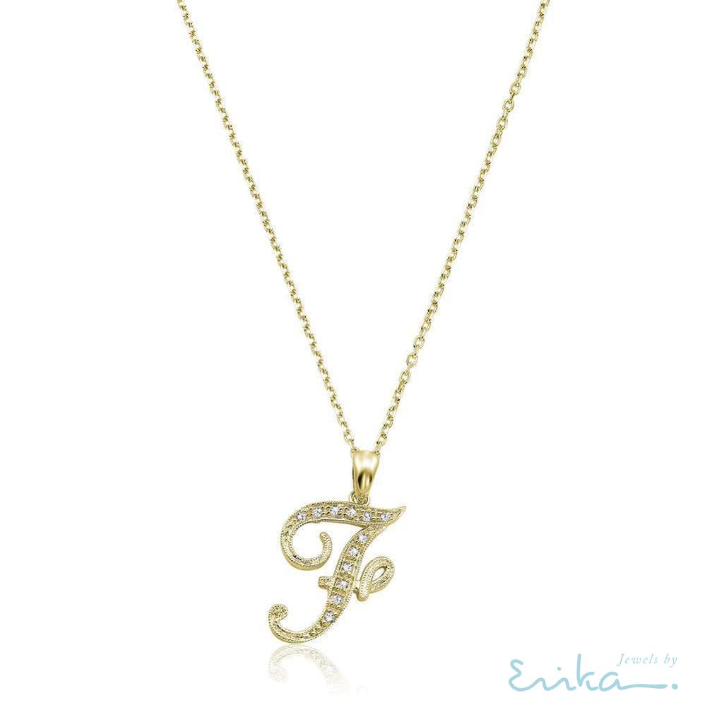Script Diamond Initials-RNB Jewellery