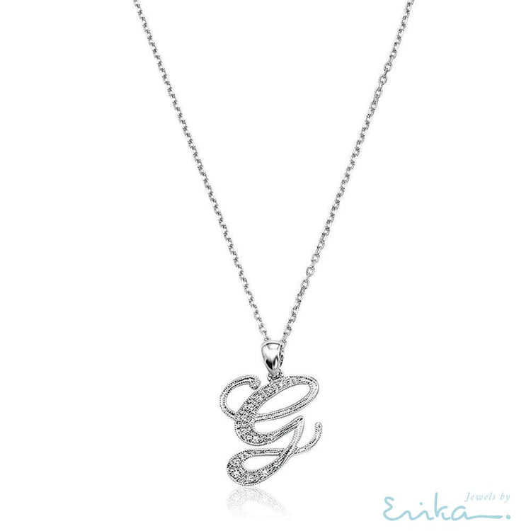 Script Diamond Initials-RNB Jewellery