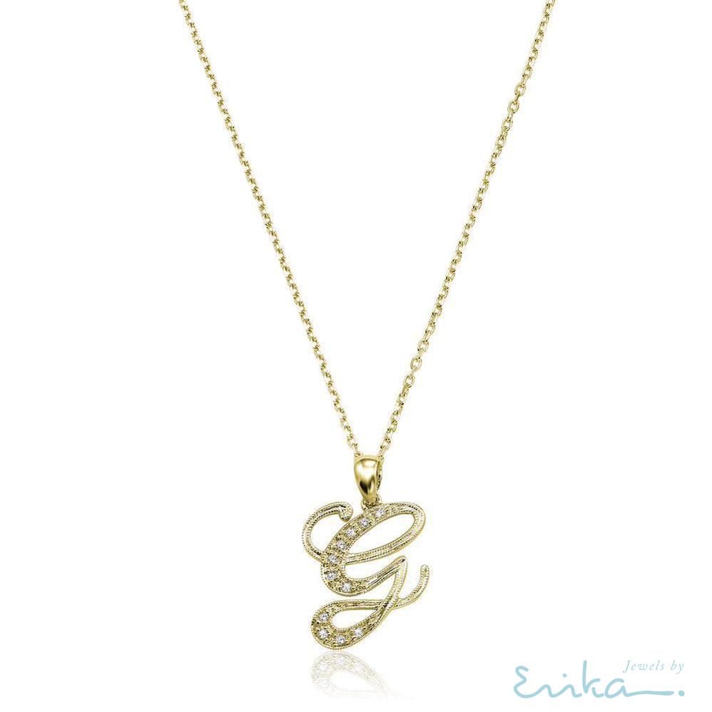 Script Diamond Initials-RNB Jewellery