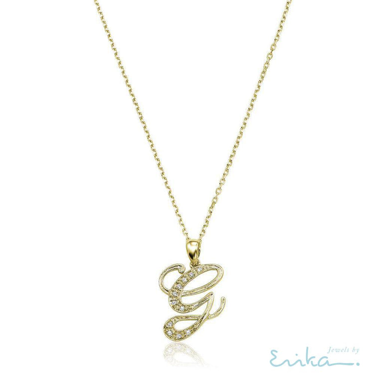 Script Diamond Initials-RNB Jewellery