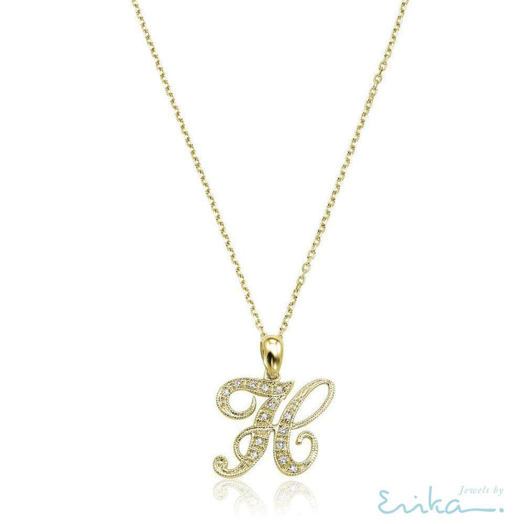 Script Diamond Initials-RNB Jewellery