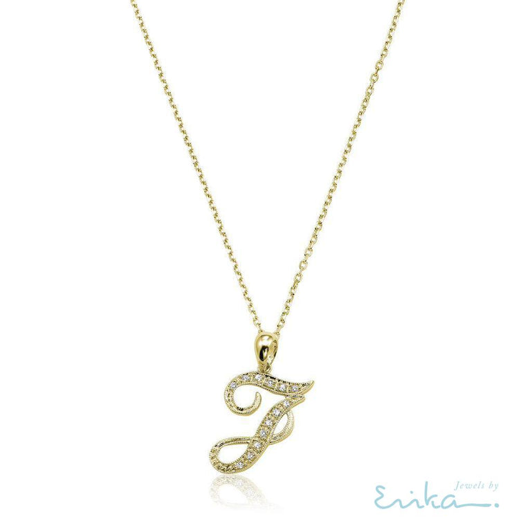 Script Diamond Initials-RNB Jewellery