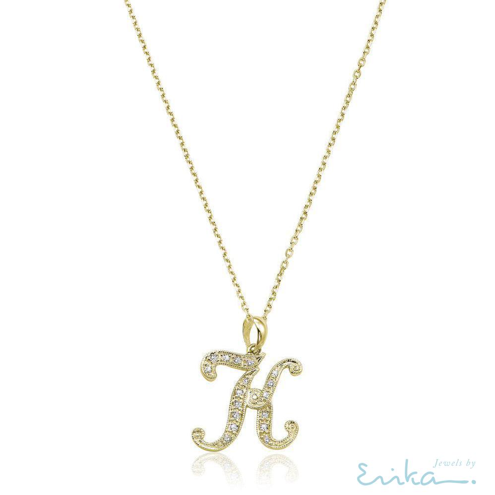 Script Diamond Initials-RNB Jewellery