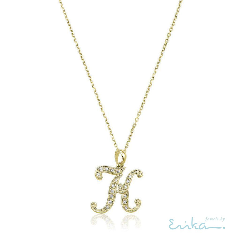 Script Diamond Initials-RNB Jewellery
