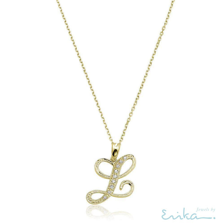 Script Diamond Initials-RNB Jewellery