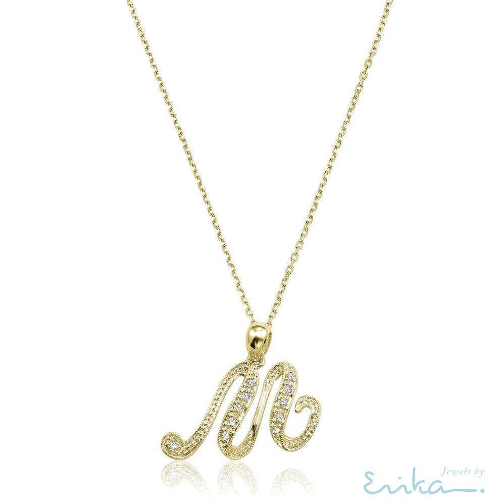 Script Diamond Initials-RNB Jewellery