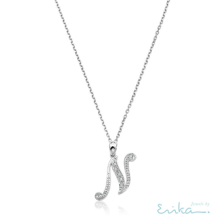 Script Diamond Initials-RNB Jewellery