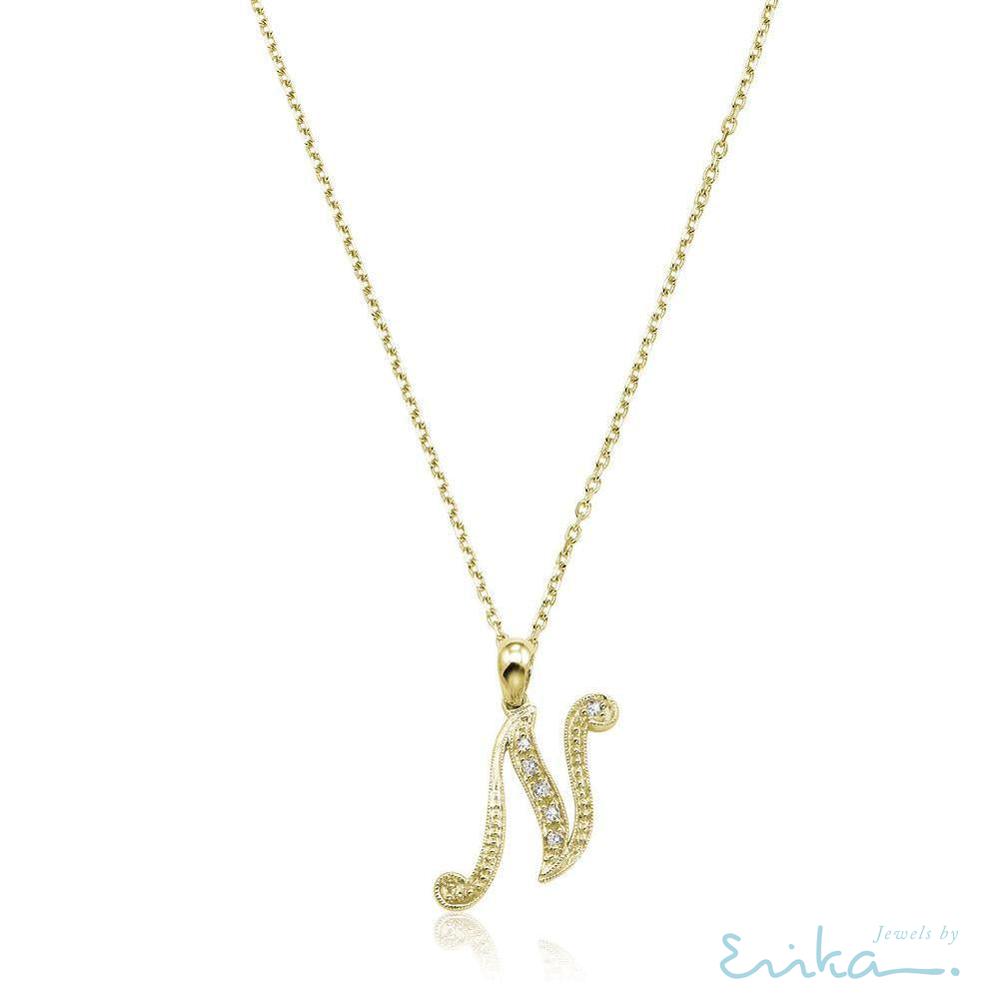 Script Diamond Initials-RNB Jewellery