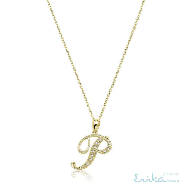 Script Diamond Initials-RNB Jewellery