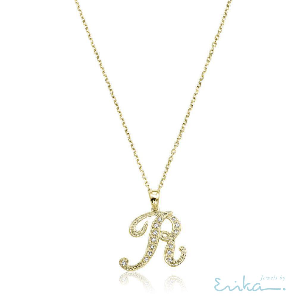 Script Diamond Initials-RNB Jewellery