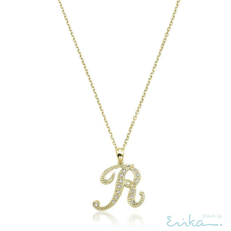 Script Diamond Initials-RNB Jewellery