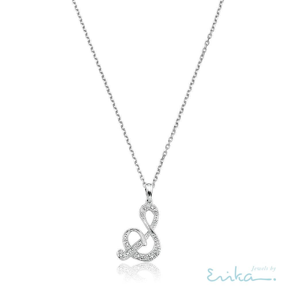 Script Diamond Initials-RNB Jewellery