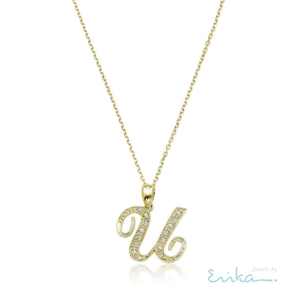 Script Diamond Initials-RNB Jewellery