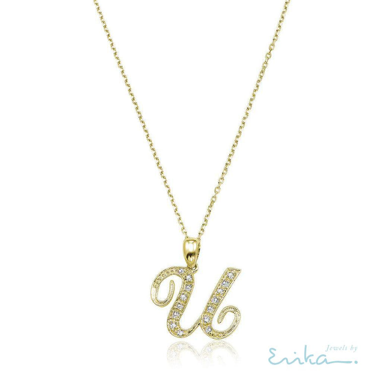 Script Diamond Initials-RNB Jewellery