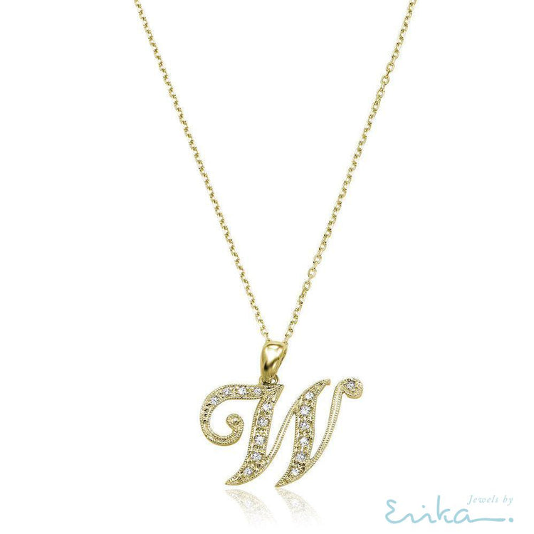 Script Diamond Initials-RNB Jewellery