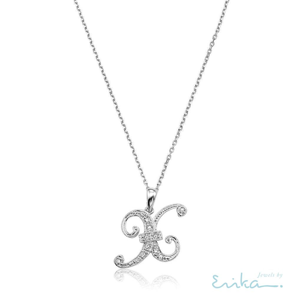 Script Diamond Initials-RNB Jewellery